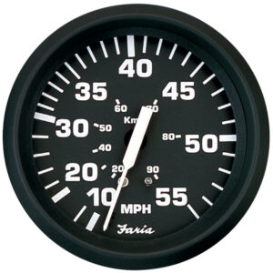 Faria Euro Black 4″ Speedometer – 55MPH (Pitot)