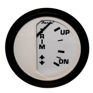 Faria Euro White 2″ Trim Gauge f/ Mercury / Mariner /Mercruiser/Volvo DP/ Yamaha '01 and Newer