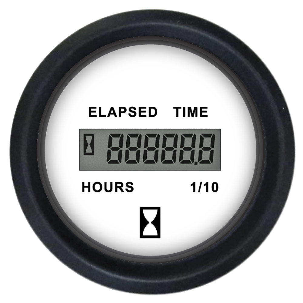 Faria Euro White 2″ Hourmeter (Digital) Faria Euro White 2″ Hourmeter (Digital)
