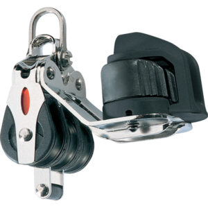Ronstan Series 20 Ball Bearing Block – Triple – Becket – Cam Cleat – 2-Axis Shackle Head