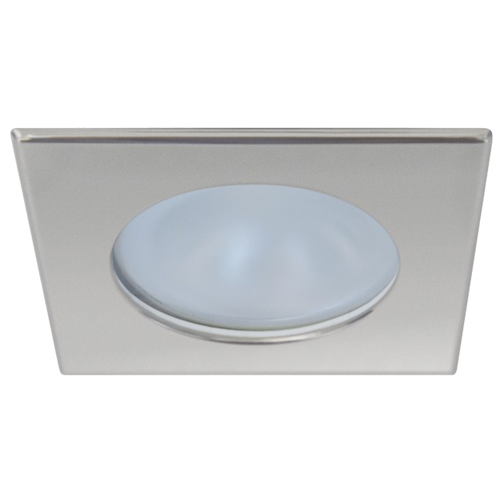 Quick Blake XP Downlight LED – 4W, IP66, Screw Mounted – Square Satin Bezel, Round Warm White Light Quick Blake XP Downlight LED – 4W, IP66, Screw Mounted – Square Satin Bezel, Round Warm White Light