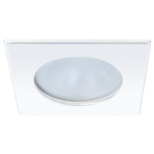 Quick Blake XP Downlight LED – 6W, IP66, Screw Mounted – Square White Bezel, Round Daylight Light