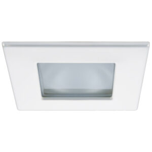 Quick Marina XP Downlight LED – 4W, IP66, Spring Mounted – Square White Bezel, Square Warm White Light