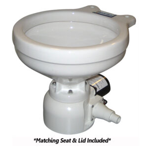 Raritan Sea Era QC Toilet – Marine Size – Remote Intake Pump – Straight & 90&deg; Discharge – Smart Toilet Control – 12v
