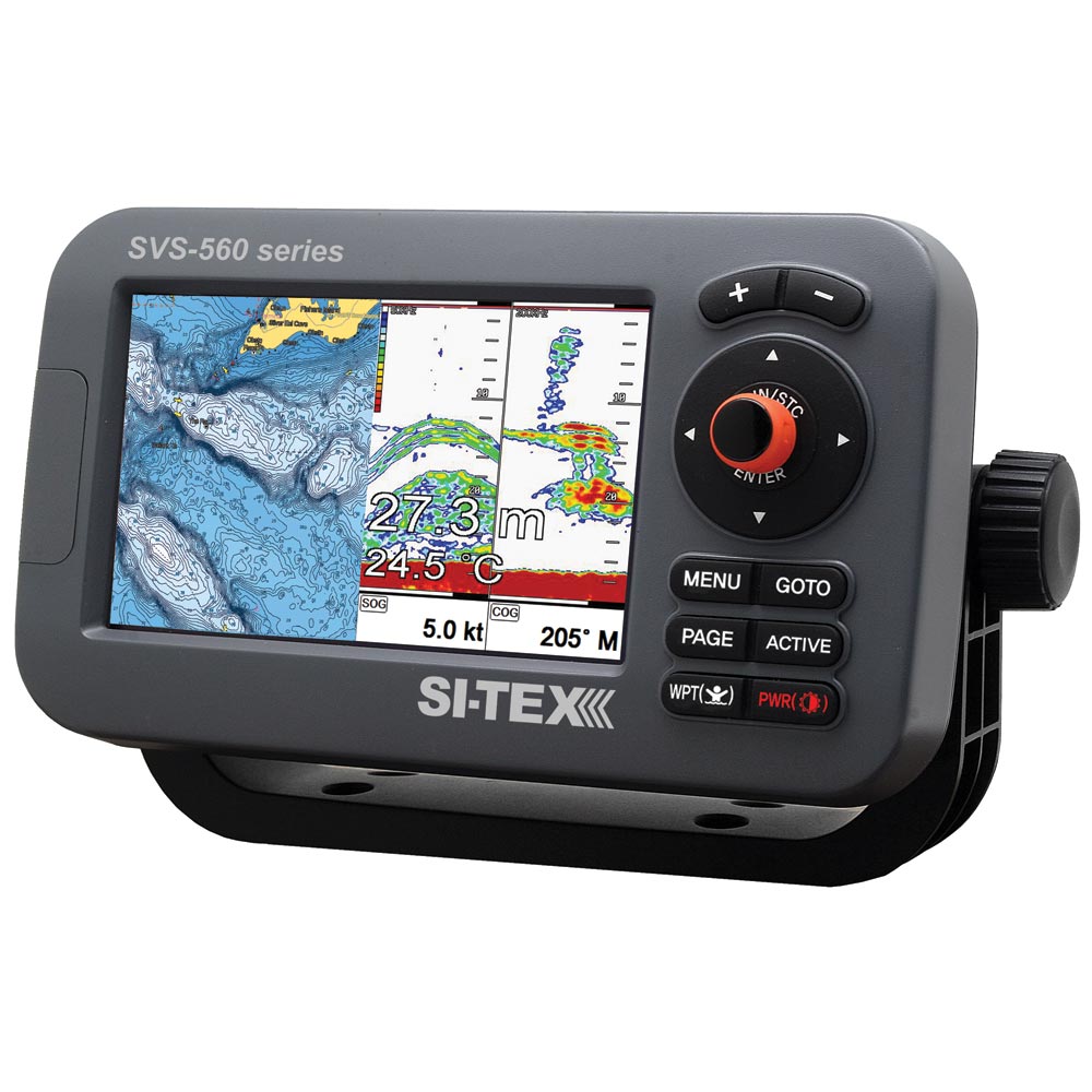 SI-TEX SVS-560CF-E Chartplotter – 5″ Color Screen w/External GPS & Navionics+ Flexible Coverage SI-TEX SVS-560CF-E Chartplotter – 5″ Color Screen w/External GPS & Navionics+ Flexible Coverage