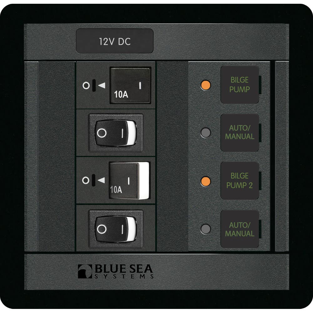 Blue Sea 1522 360 Panel Dual Bilge Pump Control Blue Sea 1522 360 Panel Dual Bilge Pump Control