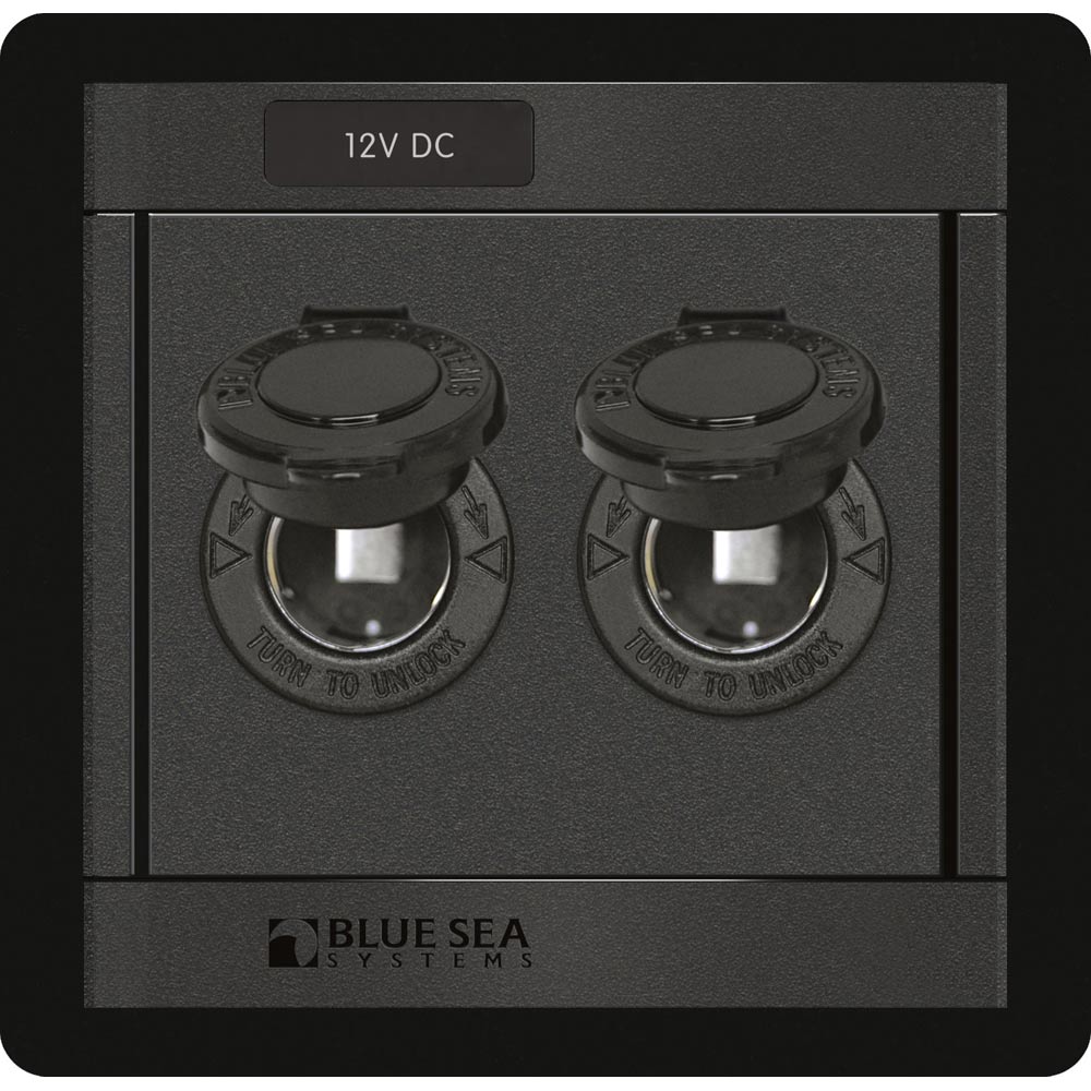 Blue Sea 1472 DC 12V Socket Panel Blue Sea 1472 DC 12V Socket Panel
