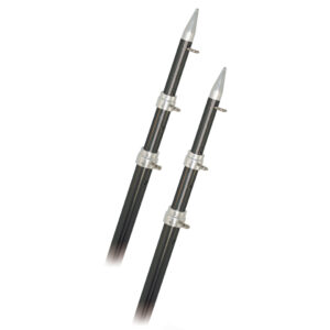 Rupp 15′ Fixed Carbon Fiber Outrigger Poles 1.5″ – Silver