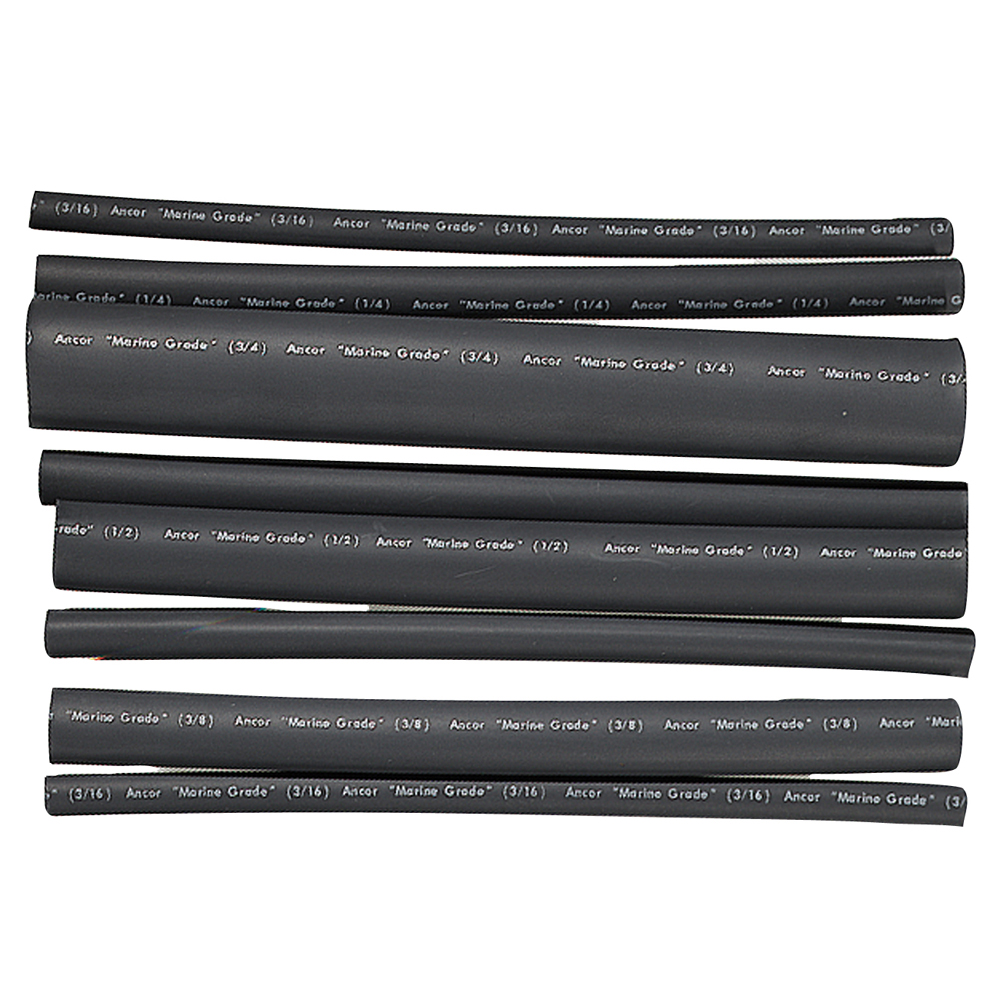 Ancor Adhesive Lined Heat Shrink Tubing – Assorted 8-Pack, 6″, 20-2/0 AWG, Black Ancor Adhesive Lined Heat Shrink Tubing – Assorted 8-Pack, 6″, 20-2/0 AWG, Black