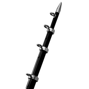 TACO 8′ Black/Silver Center Rigger Pole – 1-1/8″ Diameter