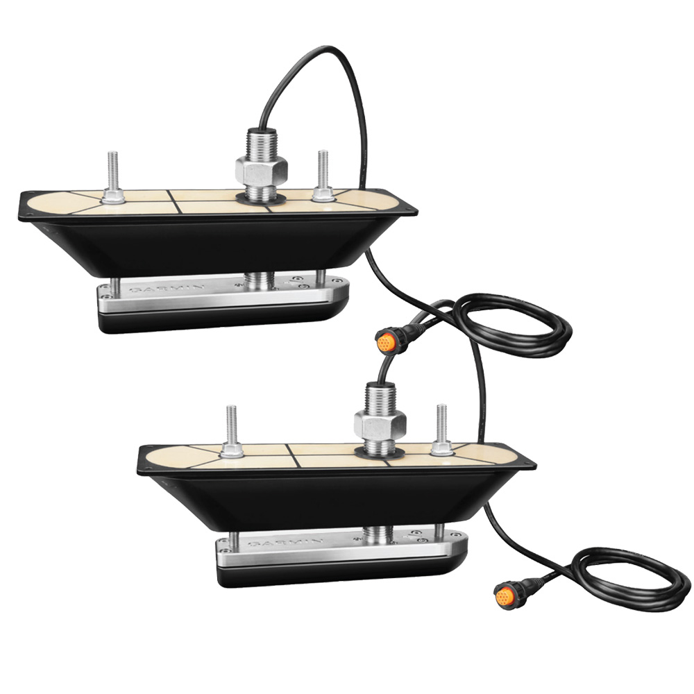 Garmin GT30-THP SS Thru-Hull Pair DownVü/SideVü Scanning Transducer w/Temp f/Hull Deadrises 5°-25° Garmin GT30-THP SS Thru-Hull Pair DownVü/SideVü Scanning Transducer w/Temp f/Hull Deadrises 5°-25°