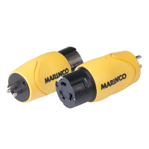 Marinco Straight Adapter – 15A Male Straight Blade to 50A 125/250V Female Locking