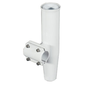 Lee’s Clamp-On Rod Holder – White Aluminum – Horizontal Mount – Fits 1.660″ O.D. Pipe