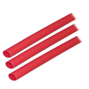 Ancor Adhesive Lined Heat Shrink Tubing (ALT) – 1/4″ x 3″ – 3-Pack – Red