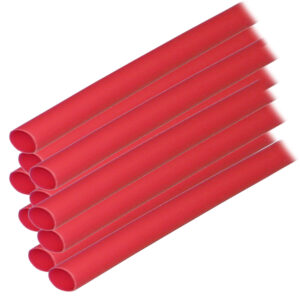Ancor Adhesive Lined Heat Shrink Tubing (ALT) – 1/4″ x 6″ – 10-Pack – Red