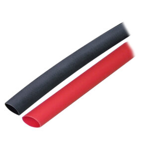 Ancor Adhesive Lined Heat Shrink Tubing (ALT) – 3/8″ x 3″ – 2-Pack – Black/Red