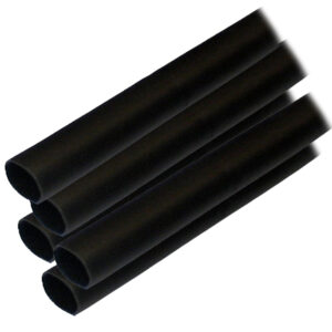 Ancor Adhesive Lined Heat Shrink Tubing (ALT) – 1/2″ x 12″ – 5-Pack – Black