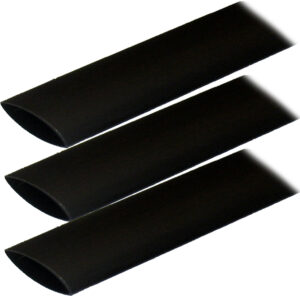 Ancor Adhesive Lined Heat Shrink Tubing (ALT) – 1″ x 6″ – 3-Pack – Black