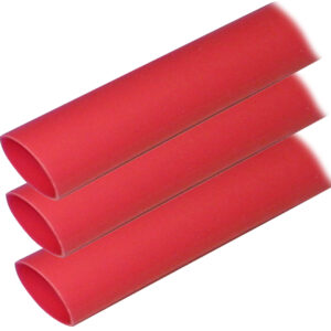 Ancor Adhesive Lined Heat Shrink Tubing (ALT) – 1″ x 12″ – 3-Pack – Red