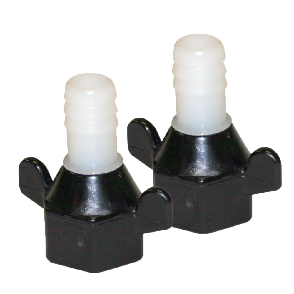 Shurflo by Pentair 1/2″ Barb x 1/2″ NPT-F Hex/Wingnut Straight Fitting (Pair) Shurflo by Pentair 1/2″ Barb x 1/2″ NPT-F Hex/Wingnut Straight Fitting (Pair)