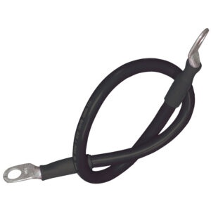 Ancor Battery Cable Assembly, 2 AWG (34mm²) Wire, 5/16″ (7.93mm) Stud, Black – 48″ (121.9cm)