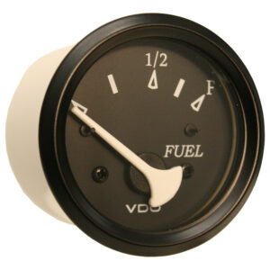VDO Cockpit Marine 52mm (2-1/16″) Fuel Level Gauge – Black Dial/Bezel
