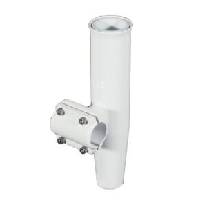Lee’s Clamp-On Rod Holder – White Aluminum – Horizontal Mount – Fits 1.900″ O.D. Pipe