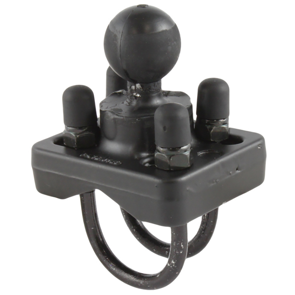 RAM Mount Double U-Bolt Base w/1″ Ball f/Rails from 0.75″ to 1.25″ Diameter RAM Mount Double U-Bolt Base w/1″ Ball f/Rails from 0.75″ to 1.25″ Diameter
