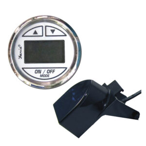 Faria Chesapeake White SS 2″ Depth Sounder w/Transom Mount Transducer