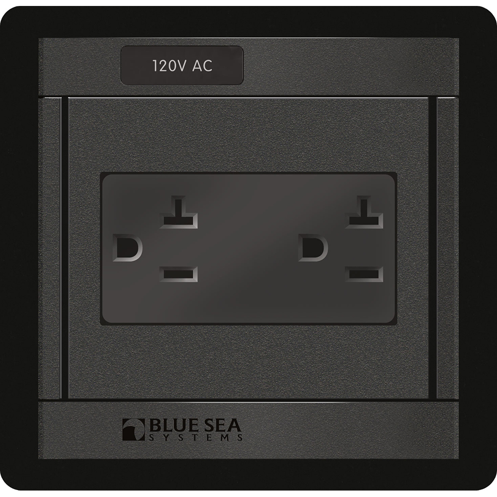 Blue Sea 1479 360 Panel – 120V AC DUal Outlet Blue Sea 1479 360 Panel – 120V AC DUal Outlet