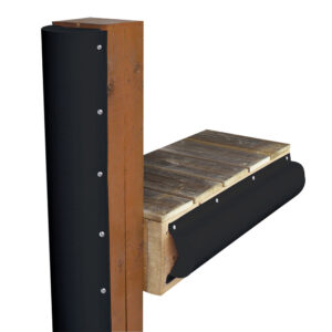 Dock Edge Piling Bumper – One End Capped – 6′ – Black