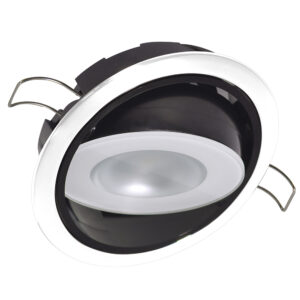 Lumitec Mirage Positionable Down Light – White Dimming, Red/Blue Non-Dimming – White Bezel