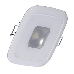 Lumitec Square Mirage Down Light – Spectrum RGBW Dimming – White Bezel