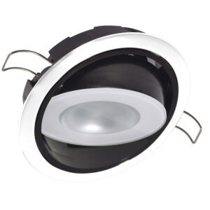 Lumitec Mirage Positionable Down Light – White Dimming – White Bezel