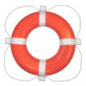 Taylor Made Foam Ring Buoy – 30″ – Orange w/White Grab Line
