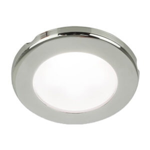 Hella Marine EuroLED 75 3″ Round Screw Mount Down Light – White LED – Stainless Steel Rim – 24V