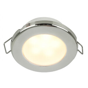 Hella Marine EuroLED 75 3″ Round Spring Mount Down Light – Warm White LED – Stainless Steel Rim – 24V