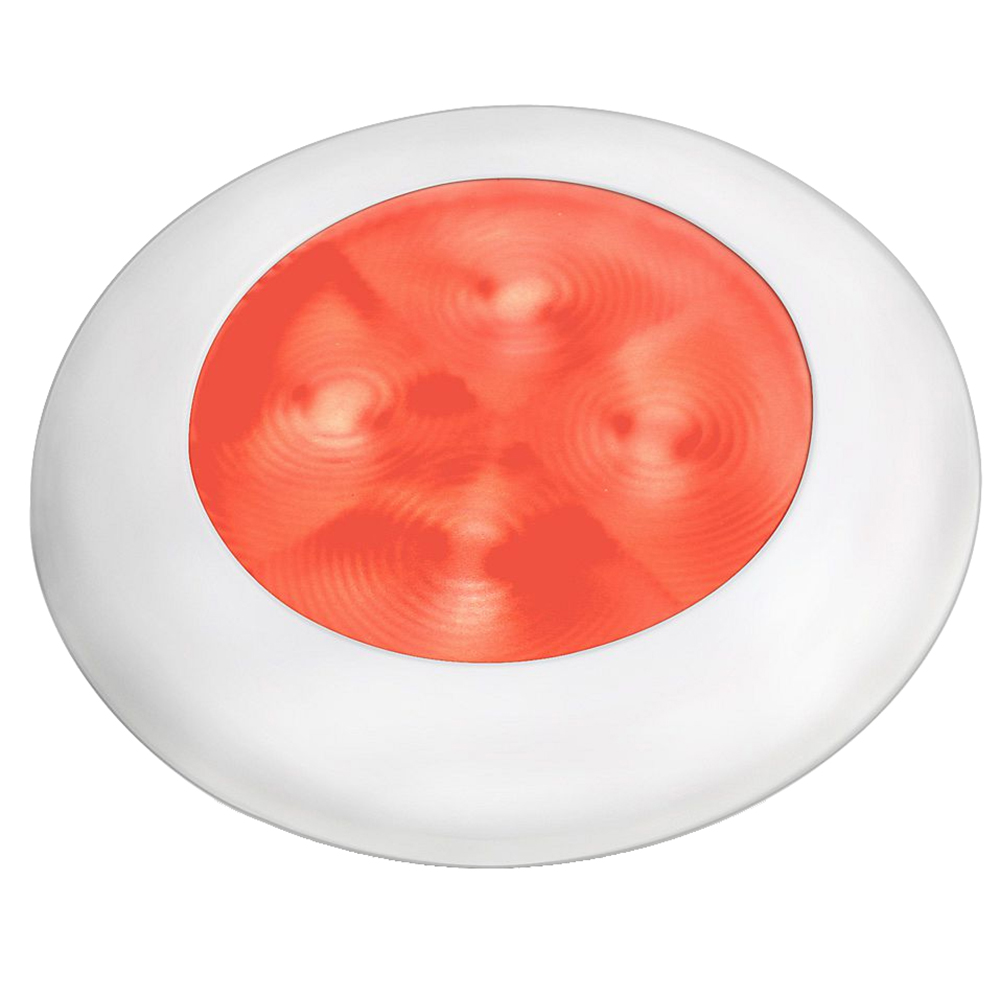 Hella Marine Slim Line LED ‘Enhanced Brightness’ Round Courtesy Lamp – Red LED – White Plastic Bezel – 12V Hella Marine Slim Line LED ‘Enhanced Brightness’ Round Courtesy Lamp – Red LED – White Plastic Bezel – 12V