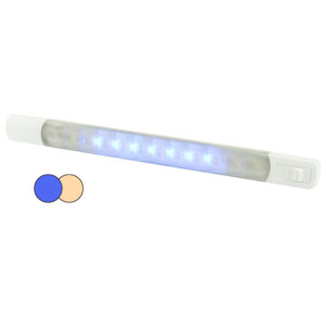 Hella Marine Surface Strip Light w/Switch – Warm White/Blue LEDs – 12V