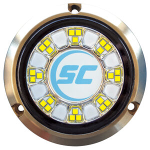 Shadow-Caster SCR-24 Bronze Underwater Light – 24 LEDs – Bimini Blue/Great White