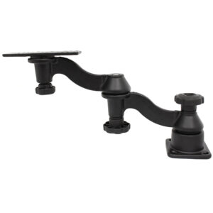 RAM Mount Double 6″ Swing Arm with 6.25″ x 2″ Rectangle Base and Horizontal Mounting Base