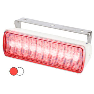 Hella Marine Sea Hawk XL Dual Color LED Floodlights – Red/White LED – White Housing