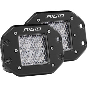 RIGID Industries D-Series PRO – Flush Mount – Diffused – Pair – Black