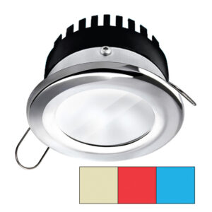 i2Systems Apeiron&trade; Pro A503 – 3W – Round -Cool White/Red/Blue – Round – Chrome Finish