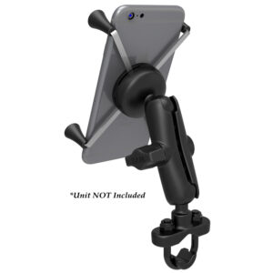 RAM Mount Handlebar Rail Mount w/Zinc Coated U-Bolt Base & Universal X-Grip&reg; Large Phone/Phablet Cradle