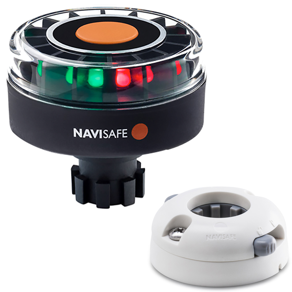 Navisafe Navilight Tricolor 2NM w/Navibolt Base & Horizontal Mount – White Navisafe Navilight Tricolor 2NM w/Navibolt Base & Horizontal Mount – White