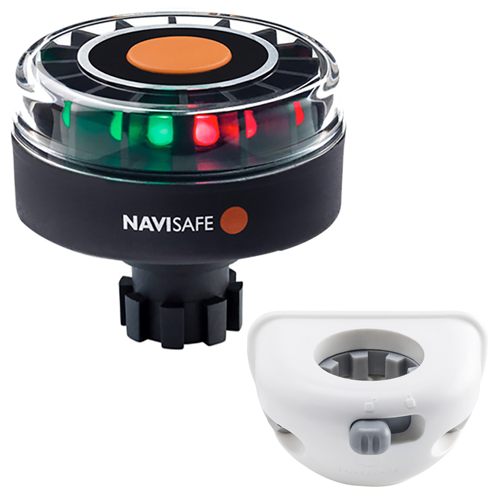 Navisafe Navilight Tricolor 2NM w/Navibolt Base & Vertical Mount – White Navisafe Navilight Tricolor 2NM w/Navibolt Base & Vertical Mount – White