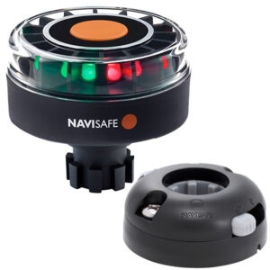 Navisafe Navilight Tricolor 2NM w/Navibolt Base & Horizontal Mount – Black