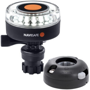 Navisafe Navilight 360&deg; 2NM White w/Navimount Base & Horizontal Mount – Black