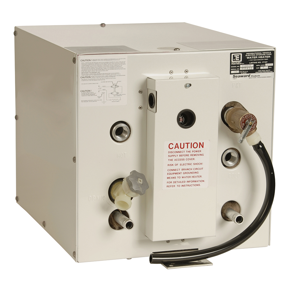 Whale Seaward 6 Gallon Hot Water Heater w/Front Heat Exchanger – White Epoxy – 240V – 1500W Whale Seaward 6 Gallon Hot Water Heater w/Front Heat Exchanger – White Epoxy – 240V – 1500W